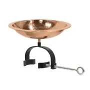 ACHLA Hammered Copper Birdbath/Rim Over Rail Bracket - BBHC-01T-OR2