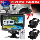 Wireless Reverse Camera Rear View Kit Monitor Reversing Car Caravan Truck 12/24V