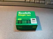 VINTAGE HTF! 1989 Olympics 3M Scotch MAGIC Tape roll! Ad for Scotch C-61 READ!!!
