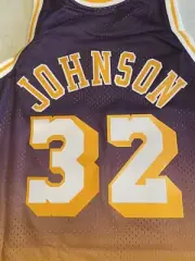 Magic Johnson Mitchell £ Ness Los Angeles Lakers Athletic Jersey Large 1984-1985