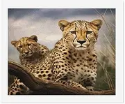 NHYDSPQ DIY Digital Painting,Cool Leopard Print Paint by Numbers,adult Digital Oil Painting Sets,DIY Paint by Numbers for Beginners