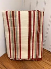 Waverly Balloon Valance Stripe Ensemble Crimson - NEW