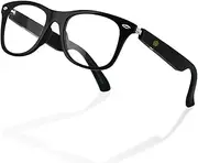 Smart Glasses for Men and Women, Blue Light Filtering Lenses, Audio Glasses with Mic & Speakers, Touch & Voice Assistant Compatible - Up to 6 Hrs Battery, Bluetooth Glasses for Office, Driving, Clear,