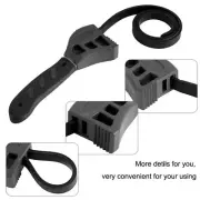 500mm Plastic Strap Wrench Jar Lids Tighten Loosen Plumbing Tool Universal Oil