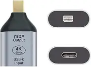 CY USB C to Mini Displayport Converter USB 3.1 Type C Female Source to Mini Displayport Sink HDTV Adapter 4K 60hz 1080P for Tablet & Phone & Laptop