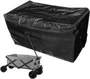 Folding Garden Trolley Cov-er Festival Trolley Cov-er Folding Wa-gon Cart Cov-er Garden Trolley Cov-er Waterproof Garden Cart Dirt Protection Festival Trolley Accessories 38 X 22 X 20 Inches