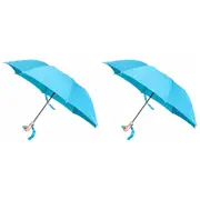 2x LVD Umbrella Bird Handle Wind Resistant UV Sun/Rain Outdoor Shade 93cm Blue