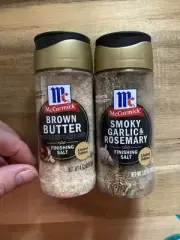 2 Bottles McCormick Finishing Salt Brown Butter rosemary Garlic