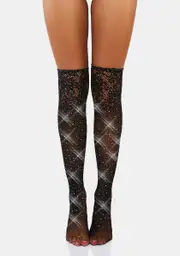 Miss Mistletoe Thigh High Socks