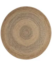 LR Home Farmhouse Hand-Braided Jute Round Area Rug