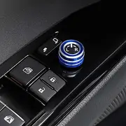 POEXIR for Toyota, Camry 8th 2018-2020 Aluminum Car Rearview Mirror Adjustment Knob Trim Cover Rotary Control Switch Decoration Ring Car Air Conditioner Knob(Size:Blue)