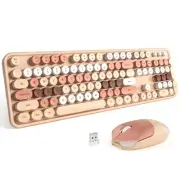 Wireless Computer Keyboard and Mouse Combo, Typewriter Full Size Keyboard wit...