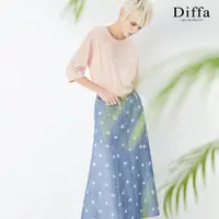 在飛比找momo購物網優惠-【Diffa】時尚美型波點長寬裙-女