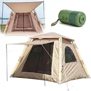 Portable Inflatable Camping Tent, Camping Tent, for 2-4 Person, There are Two Doors in Total, 400D Oxford Pu Coating, New TPU Air Column, High Density Mesh, Portable, for Family Hiking, Instant Tent