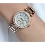 新版 MICHAEL KORS MK5616 MK5615 玫瑰金 水鑽 珍珠 貝殼 三眼 手錶 MK錶 MK手錶