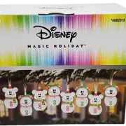 Disney Holiday Mickey & Minnie Mouse 8 Blinking White LED Light String 7ft New