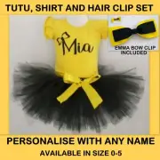 EMMA WIGGLES COSTUME WIGGLE TUTU CAKE SMASH PERSONALISED SHIRT OUTFIT DRESS TOP