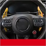 Car Steering Wheel Shift Paddles for MG MG6 2019-2021 ZS HS RX5 2017-2020 Car Accessories Car DSG Shifter Styling Accessories Extension Shifters Sticker 2pcs HTEOPOEKFR(Gold)
