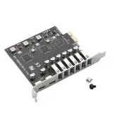 PCIE to 8 Port USB 3.2 Gen1 Controller Type C 5Gbps Expansion Card Converter