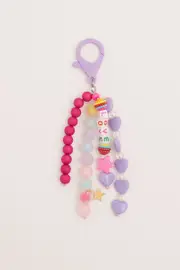 Multi Colour Heart Charm Keyring