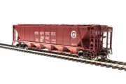 BROADWAY LIMITED 4084 HO H32 COVERED HOPPER PRR freight car RED W/WHITE 2 PACK