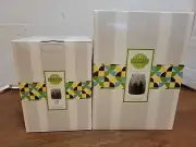 SET OF 2 SCENTSY WARMERS FROSTED NIGHT FULL SIZE & MINI WARMER -Both NEW in BOX