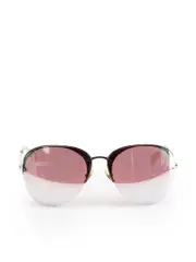 Pink Mirrored Lens Aviator Sunglasses