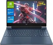 HP Victus 15.6 i5 Gaming Laptop, 15.6" FHD 1920*1080 144Hz, Intel Core i5-12450H, NVIDIA GeForce RTX 3050, 64GB RAM, 2TB SSD, Backlit KB, Touchpad, SD Card Reader, Webcam, HDMI, Wi-Fi 6, W11 H, Blue