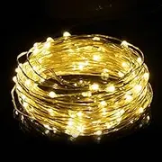TuoTu USB LED Fairy String Light,50 LED Bulbs 16ft /5M, Silver Wire Waterproof Starry String Lights for Indoor, Bedroom Festival Christmas Wedding Party