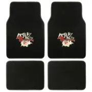 Taz-Mania Car Floor Mats 4 Piece Tasmanian Devil Full Set - Carpet Front Rear (for: MG)