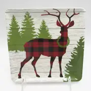 CYNTHIA ROWLEY CHRISTMAS HOLIDAY COUNTRY MELAMINE APPETIZER TIDBIT PLATES S/4