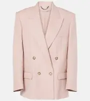 [Stella McCartney] Stella McCartney Double-breasted wool blazer AU 12 pink