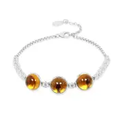 Lory Jewellery Citrine Bracelet (Siamite #1021) Silver 925