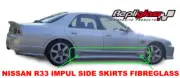 SIDE SKIRTS compatible for NISSAN SKYLINE R33 SEDAN IMPUL STYLE