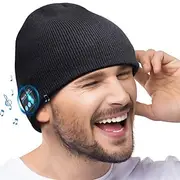 Sleep Headphones Bluetooth Beanie Stereo Knit Music Hat with Bluetooth 5.0 Wireless Hats Headphone Upgraded Men Women Knit Bluetooth Beanie Suitable for Outdoo