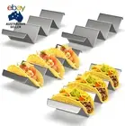 Taco Holder Stand - Set of 4 - Oven & Grill Safe Stainless Steel Taco Racks with
