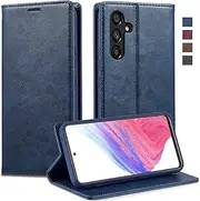 [GoshukunTech] Wallet Case for Galaxy A34 5G,for Samsung Galaxy A34 5G Leather Flip Case with RFID Blocking Card Holders Stand Feature Cash Pocket Magnetic Cover[Navy Blue]