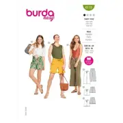 Burda 6115 Misses Pants/ Shor Sizes 8-18 Easy to Sew! Sewing Pattern NEW! Uncut