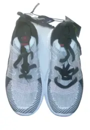 Youth size 1 Lightweight Tie Front Shoes Black & White