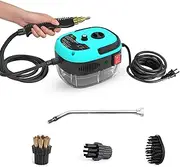 2500W Steam Mop, Steam Cleaner Comes with 3 Brush Heads and High Temperature up to 105°C, Multipurpose Steam Cleaner with with 1000Ml Water Tank for Stain Removal, Car, Sofa Teal