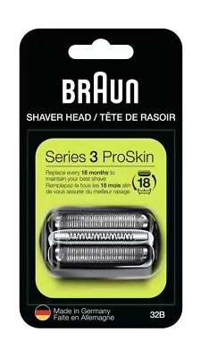 1 Braun Series 3 32B Foil & Cutter Replacement Head, Compatible with Models 3000