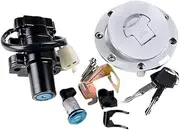 Motorcycle Ignition Switch Fuel Gas Tank Cap Cover Lock Key Set Fit for Honda CBR 2004-2007 1000RR 2003-2006 600RR
