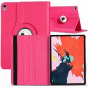 Leather Flip Rotating Portfolio Stand Case HOT PINK for iPad Pro 12.9" 2017