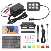 6 Gang Switch Panel Circuit Control Relay Kit RGB LED for Boat Jeep UTV Caravan