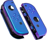eXtremeRate Chameleon Purple Blue Joycon Handheld Controller Housing with Full Set Buttons, DIY Replacement Shell Case for Nintendo Switch Joy-Con & Switch OLED Joycon – Console Shell NOT Included