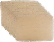 DII 100% Jute Rustic Vintage Placemat for Parties BBQ's Everyday & Holidays Use (Set of 6), Natural