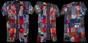 Turkmen chapan cotton fabrics patchwork