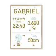 [Namly Design] Poster - Birth Poster / Blue / Personalised