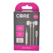 Core Essentials USB-C Soundpods/Earphones Music/Calls Wired w/ Mic White