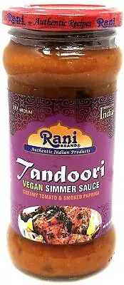 Rani Tandoori Chicken Curry Vegan Simmer Sauce 14oz (400g) Glass Jar